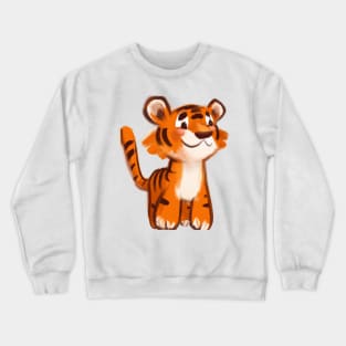 Cute Tiger Drawing Crewneck Sweatshirt